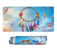 Tapis de Souris Plume 1200x600 mm XXL Tapis Souris Gaming Grand, Mouse Pad Capteur de Rêves sous Main Bureau Imperméable et Base en Caoutchouc Antidérapant pour Gamer, Maison, Bureau -MP1196