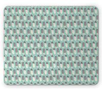 Tapis De Souris Plumes d'oiseaux Bohèmes Culture Symbolique Folk Tapis De Souris Carré Base en Caoutchouc Antidérapante Tapis Souris, pour Maison, Jeux, 25x30cm