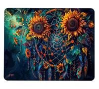Tapis de Souris Plumes Gaming Tapis Souris Bord Cousu et Base en Caoutchouc Mousepad Imperméable Mouse Pad Améliorées Vitesse et la précision pour PC Portable, Gaming Accessoires 260x220x3mm H0-839