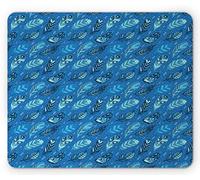 Tapis De Souris Plumes Tribales dans Les Ornements Romantiques Et Traits Imperfections en Arrière-Plan Tapis De Souris Antidérapant Lavable Tapis De Souris D'Pour Maison, 25x30cm