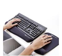 Fellowes Tapis de souris ergonomique PlushTouch Repose-poignet mousse mémoire de forme Noir