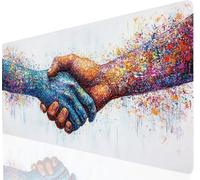 Tapis de Souris Poignée De Main XXL 800x400mm Tapis de Souris Gamer Couleur Desk Mat Bords à Coutures, Mouse Pad Améliore la Précision et la Vitesse, Mousepad Multifonctionnel pour Bureau a-1337