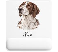 Tapis de Souris Pointer Anglais : Portrait | Tapis Ergonomique 22 × 18 cm Repose-Poignet en Mousse | Bureau Télétravail Études | Cadeau Propriétaire Chien Homme Femme Anniversaire Noël