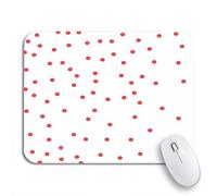 Tapis De Souris Points Demi-Teintes Abstraits Gris Rouges sur Bulles Noires Roses Tapis De Souris Carré Doux Tapis Souris, pour Maison, Jeux, 25 x 30cm
