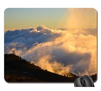 Tapis De Souris, Polipoli Coucher De Soleil Nuages Montagne Gaming Mousepad Antidérapante Tapis De Souris D'Ordinateur Stable Souris De Bureau pour Professionnels Pc Souris 25X30Cm
