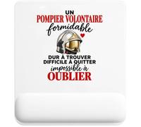 Tapis de Souris Pompier Volontaire Formidable | Tapis Ergonomique 22 × 18 cm Repose-Poignet Mousse | Bureau Télétravail Études | Idée Cadeau Sapeur-Pompier Collègue Noël
