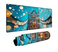 Tapis de Souris Pont de Londres Tapis de Souris Gamer Onirique Mouse Pad Bords cousus Précision et Vitesse Améliorées pour Decoration Maison Bureau Pc Portable Clavier Sans fil 500x1000x3 mm DBYH-6375