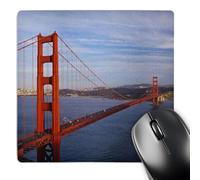 Tapis De Souris, Pont du Golden Gate À San Francisco en Californie Chuck Haney Lavable Mouse Pad Doux sous Main Bureau pour Ordinateur Joueurs Pc 25X30cm