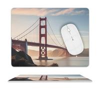 Tapis De Souris Pont du Golden Gate Doux Base en Caoutchouc Antidérapante Bureau Tapis Souris, pour Jeux, Ordinateur Portable, Ordinateur, Maison, 25x30cm