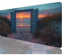 Tapis de Souris Porte Tapis de Souris Gaming XXL 800x300x3mm, Plage Mouse Pad Imperméable et Antidérapant Les Bords à Double Couture Assurent Durabilité, Tandis Tissu Microfibre Cadeaux Homme N1-1129