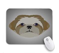 Tapis De Souris Portrait De Chien Shitzu Shih Tzu Dessin Animal Race Noire Bureau Tapis Souris Résistant À Usure Tapis Souris, Pour Ordinateur, Ordinateur Portable, 25 x 30cm