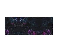 Tapis de souris pour clavier mystère noir (30,5 x 80 cm), convient pour ordinateur, console, bureau, jeu, étude, extra large