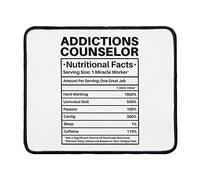 Tapis de souris pour conseiller en toxicomanie - Faits nutritionnels - Abus de substances - 23,9 x 20,1 cm - Couleur : conseiller en toxicomanie