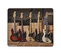 Tapis de souris pour guitare, basse, instruments de musique, tapis de bureau pour ordinateur portable, base antidérapante résistante à l'eau, tapis de bureau pour joueur, bureau et maison