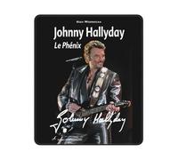 Tapis de Souris pour Johnny Singer Hallyday Rock Star - Base en Caoutchouc antidérapant - Tapis de Table 25 x 30 cm - Ultra Fin - Précision et Vitesse améliorées - Texturé résistant à l'usure，White