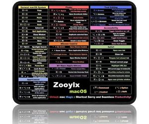 Tapis de Souris pour Mac (30 x 24,9 x 0,3 cm) - Tapis de raccourcis Clavier macOS pour MacBook Pro/Air, Tapis de Bureau antidérapant - Cadeau pour Programmeur et Designer, Cadeaux de Reconnaissance