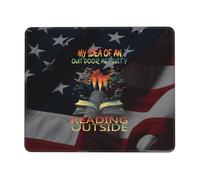 Tapis De Souris pour Moi, Une Activité De Plein Air Idéale, C'est Lire Dehors. Glissement Facile Moderne Tapis De Souris Carré, pour Jeux, Ordinateur, Maison, Ordinateur Portable, 25x30cm