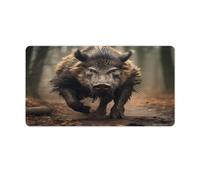 Tapis de souris pour ordinateur portable, tapis de souris avec photos de sanglier imprimées pour le bureau et la maison