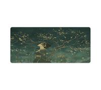 Tapis de souris pour ordinateur portable, tapis de souris portant une robe verte imprimée pour le bureau et la maison