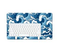 Tapis de souris pour ordinateur | Tapis de bureau à motif topographique, tapis de souris extra large, bureau en caoutchouc antidérapant, tapis décoratif pour bureau et maison