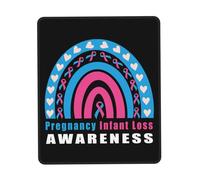 Tapis De Souris Pregnancy Infant Loss Awareness Blue Pink Rainbow sous-Main Parfait Mousepad Comfortable Mouse Pad pour Table Claviers Voyage 25X30CM
