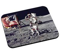 Tapis de Souris Premier Pas de l Homme sur la Lune Drapeau americain NASA Espace