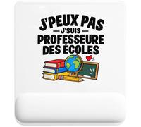 Tapis de Souris Professeure des Écoles J'peux Pas | Tapis Ergonomique 22 × 18 cm Repose-Poignet Mousse | Bureau Télétravail Études | Idée Cadeau Maîtresse D'École Collègue Noël