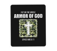 Tapis De Souris Put on The Armor of God Mousepad Doux Mouse Pad Parfait sous-Main pour Claviers Travail Voyage 25X30CM