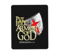 Tapis De Souris Put on The Full Armor of God Christianty Religious Mouse Pad Doux Mousepad Comfortable sous-Main pour Claviers Travail Table 25X30CM
