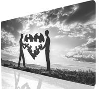 Tapis de Souris Puzzle XXL 600x300mm Tapis de Souris Gamer Gris Desk Mat Bords à Coutures, Mouse Pad Améliore la Précision et Vitesse, Mousepad Multifonctionnel pour Deco Bureau, Cadeau Homme a-1953