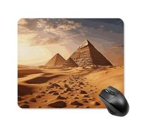Tapis de souris Pyramid Africa Desert avec bords cousus, tapis de souris lavable en tissu antidérapant en caoutchouc, design parfait pour les jeux, ordinateur portable, travail de bureau
