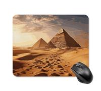 Tapis de souris Pyramid Africa Desert avec bords cousus, tapis de souris lavable en tissu antidérapant en caoutchouc, design parfait pour les jeux, ordinateur portable, travail de bureau