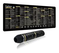 Tapis de Souris Python Shortcuts Grand Format 80x30cm Mouse Pad de Jeu avec Raccourcis Clavier pour Programmeur