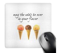 Tapis De Souris, Que Les Probabilités Soient Toujours dans Votre Saveur Photo De Cornets De Crème Glacée Lavable Mousepad Bords Cousus Tapis De Bureau pour Ordinateur Bureau Joueurs 25X30cm