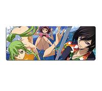 Tapis De Souris Rebel Lulu 800X300Mm Extra-Large, Tapis De Jeu, Tapis De Souris Anti-Dérapant en Caoutchouc Naturel avec Bordure Verrouillable De 3 Mm,