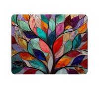 Tapis de souris rectangulaire à motif feuilles colorées | Tapis de souris rectangulaire pour jeu vidéo | Précision et vitesse améliorées | Base en caoutchouc pour une adhérence stable sur les surfaces