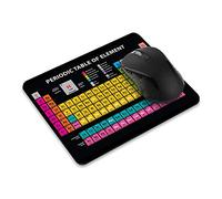 Tapis de souris rectangulaire antidérapant WIRESTER Tableau périodique des éléments Noir pour la maison, le bureau et le bureau de jeu
