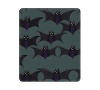 Tapis de souris rectangulaire avec base antidérapante, motif chauve-souris, 25,4 x 30,5 cm
