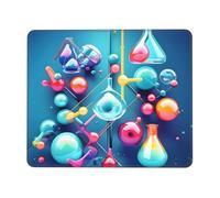 Tapis de souris rectangulaire avec illustration abstraite, science, chimie, illustration 3D, pour ordinateur, tapis de souris antidérapant, 25,4 x 30,5 cm, 20,9 x 24,1 cm