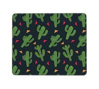 Tapis de souris rectangulaire avec impression artistique de cactus pour ordinateur, tapis de souris antidérapant 25,4 x 30,5 cm 20,9 x 24,1 cm