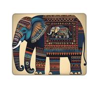 Tapis de souris rectangulaire avec imprimé éléphant aztèque, pour ordinateur, tapis de souris antidérapant, 25,4 x 30,5 cm, 20,9 x 24,1 cm