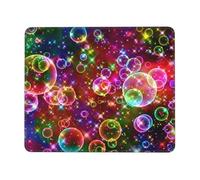 Tapis de souris rectangulaire avec imprimé étoiles arc-en-ciel colorées pour ordinateur, tapis de souris antidérapant 25,4 x 30,5 cm, 20,9 x 24,1 cm