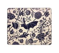 Tapis de souris rectangulaire avec motif chauve-souris pour ordinateur, tapis de souris antidérapant 25,4 x 30,5 cm, 20,9 x 24,1 cm