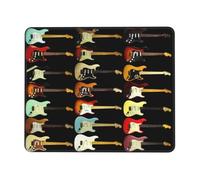 Tapis de souris rectangulaire avec motif imprimé guitare artistique pour ordinateur, tapis de souris antidérapant 25,4 x 30,5 cm, 20,9 x 24,1 cm