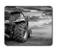 Tapis de souris rectangulaire BW - Tracteur lever de soleil fermier 23,5 x 19,6 cm pour ordinateur et ordinateur portable, bureau, cadeau, base antidérapante #43958