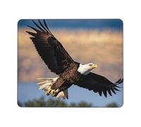 Tapis de souris rectangulaire imprimé aigle volant pour ordinateur, tapis de souris antidérapant 25,4 x 30,5 cm, 20,9 x 24,1 cm