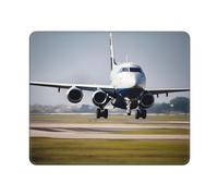 Tapis de souris rectangulaire imprimé avion en vol pour ordinateur portable, 25,4 x 30,5 cm