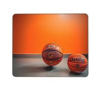 Tapis de souris rectangulaire imprimé basket-ball orange, tapis de souris pour ordinateur, tapis de souris antidérapant 25,4 x 30,5 cm, 20,9 x 24,1 cm