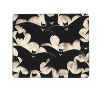 Tapis de souris rectangulaire imprimé chauve-souris pour ordinateur, tapis de souris antidérapant 25,4 x 30,5 cm, 20,9 x 24,1 cm