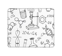 Tapis de souris rectangulaire imprimé chimie pour ordinateur, tapis de souris antidérapant 25,4 x 30,5 cm, 20,9 x 24,1 cm